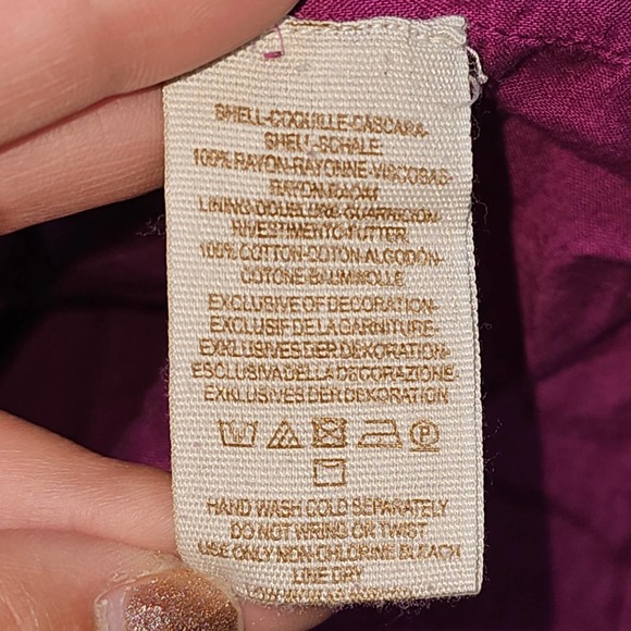 Free People Womens Size M Emma Austin Purple Embroidered Long Sleeve Mini Dress - Picture 10 of 16